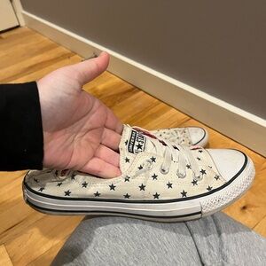 Star-Patterned converse slip ons